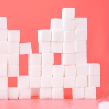 photographed image of sugarcubes